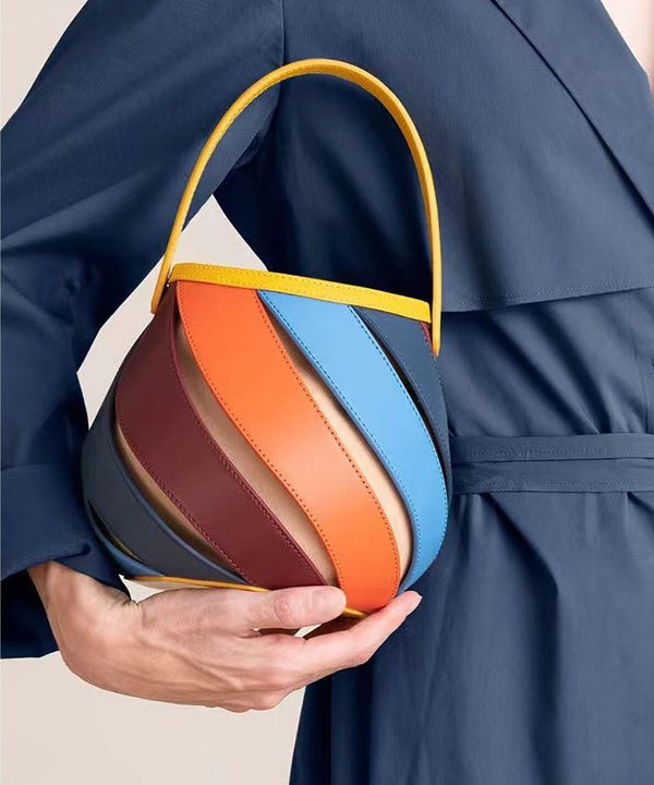 Cylindrical Contrast Color Bag